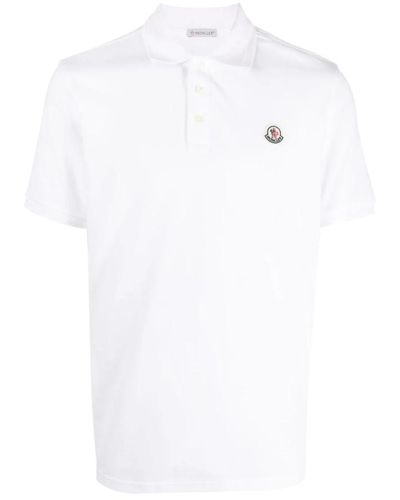Moncler Weißes polo-shirt mit logo