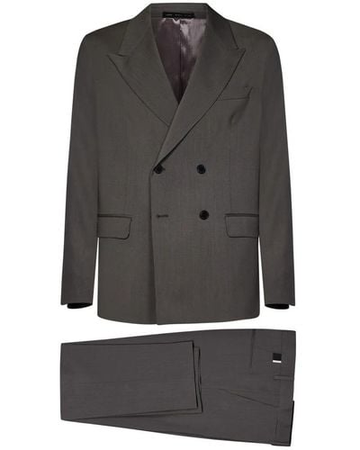 Low Brand Double Breasted Suits - Grey