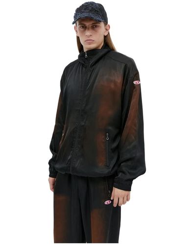 DIESEL Fluid jacket mit stehkragen - Schwarz