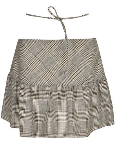 Alessandra Rich Short Skirts - Gray