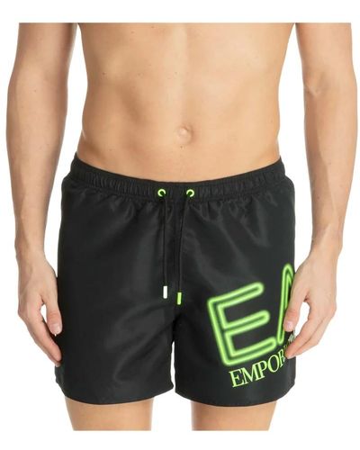 EA7 Gewebte bermuda shorts schwarz - Grün