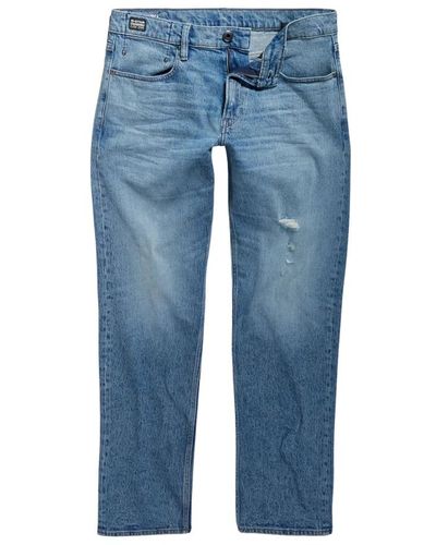 G-Star RAW Straight jeans mit button-fly-verschluss - Blau