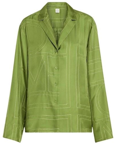 Totême Blusa de seda - Verde