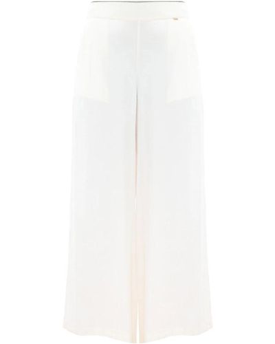 Kocca Pantaloni ampi con fantasia tono su tono - Bianco