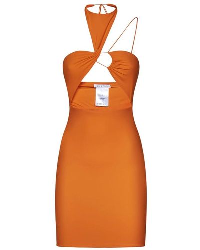 Amazuìn Short Dresses - Orange