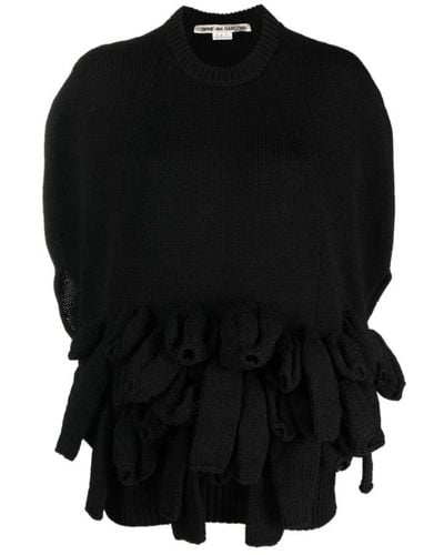 Comme des Garçons Round-Neck Knitwear - Black