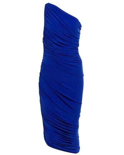 Norma Kamali Diana dress to knee cobalt - Blau