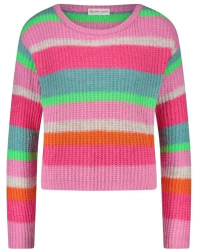Jane Lushka Bunter stripe pu pullover - Pink