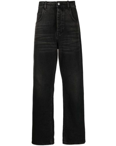 Haikure Jeans in cotone neri straight-leg - Nero