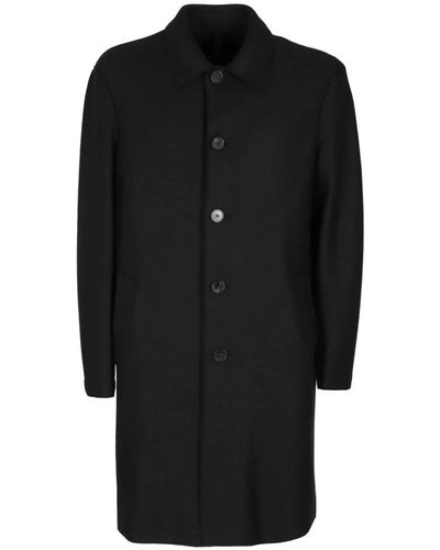 Harris Wharf London Klassischer mac coat für frauen - Schwarz