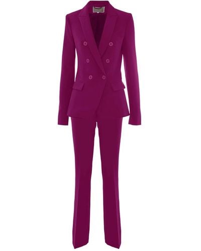 Kocca Elegante tailleur giacca-pantalone foderato - Viola