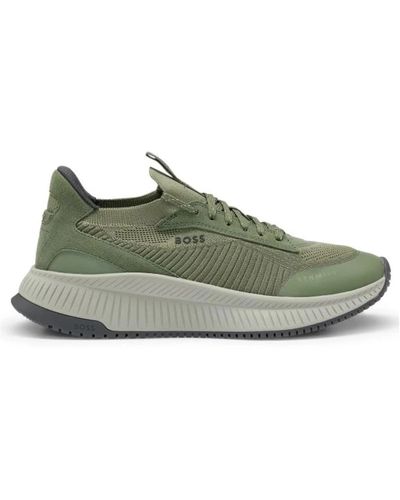 BOSS Sneakers verdi con logo - Verde