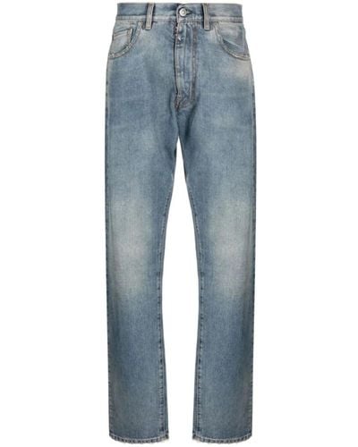 Maison Margiela E Straight Jeans mit Wascheffekt - Blau