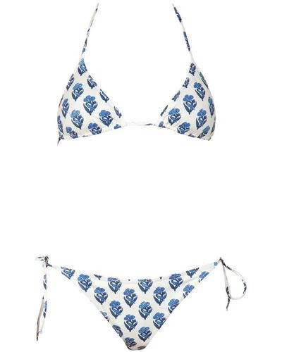 Mc2 Saint Barth Leah dreieck bikini top - Blau