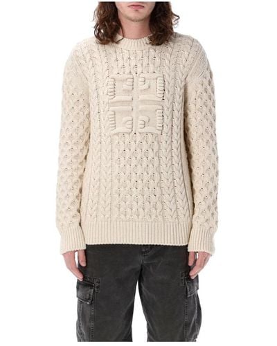 Givenchy Round-Neck Knitwear - Natural