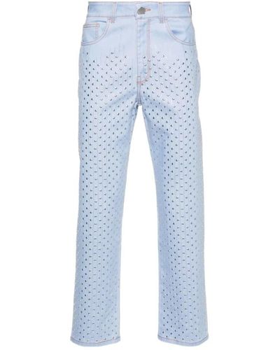 Genny Hellblaue gewaschene denim jeans