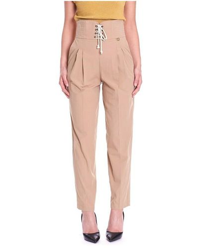 Twin Set High waist trousers with pinces - Natur