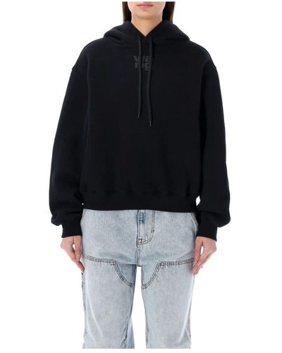T By Alexander Wang Maglione nero puff logo hoodie