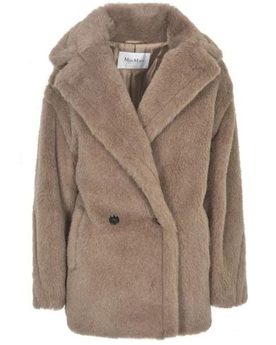 Max Mara Jackets > faux fur & shearling jackets - Marron
