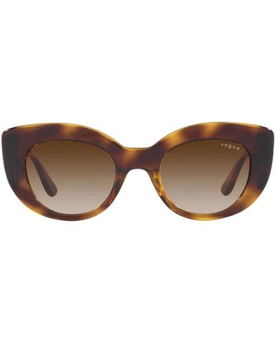 Vogue Sonnenbrille im schmetterlingsstil mit geflochtenen bügeln - Braun