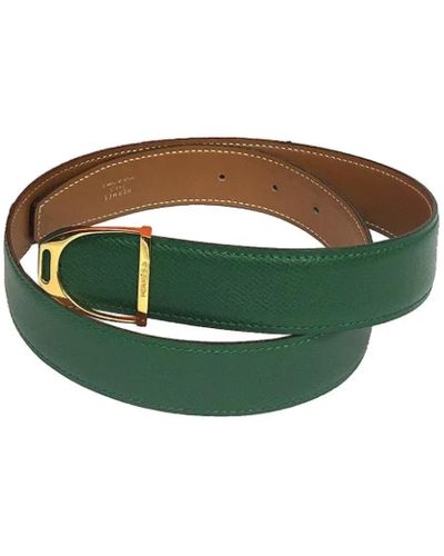 Hermès Cintura hermès in pelle verde usata