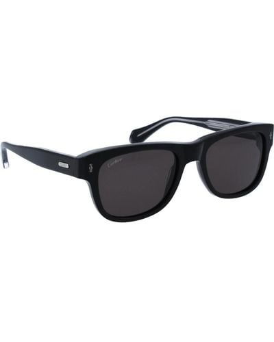 Cartier Klassische sonnenbrille schwarzer rahmen