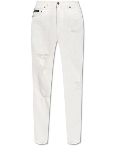 Dolce & Gabbana Loose-Fit Jeans - White