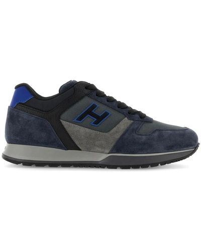 Hogan H321 graue wildleder sneakers - Blau