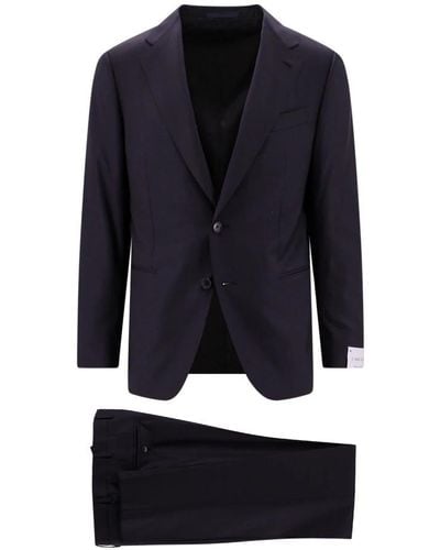 Caruso Single Breasted Suits - Blue