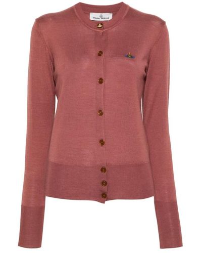 Vivienne Westwood Bordeaux sweater mit orb logo - Pink