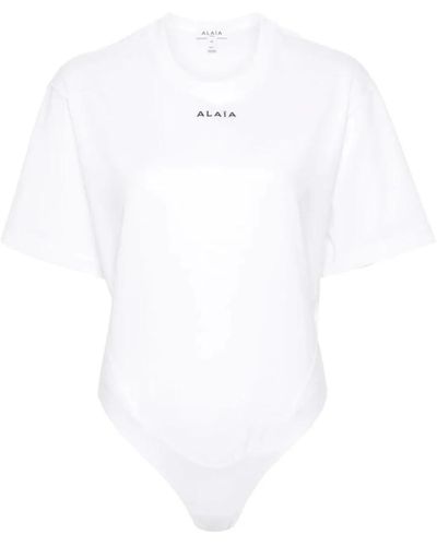 Alaïa Logo body - Weiß