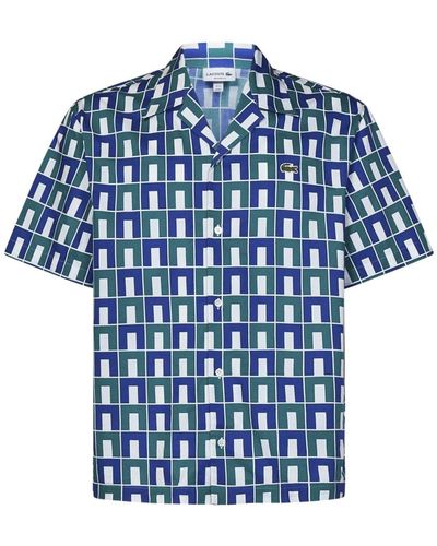 Lacoste Short Sleeve Shirts - Blue