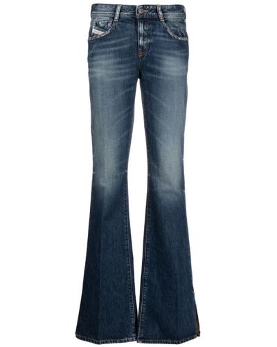 DIESEL Bootcut Flared Jeans im Vintage-Look - Blau