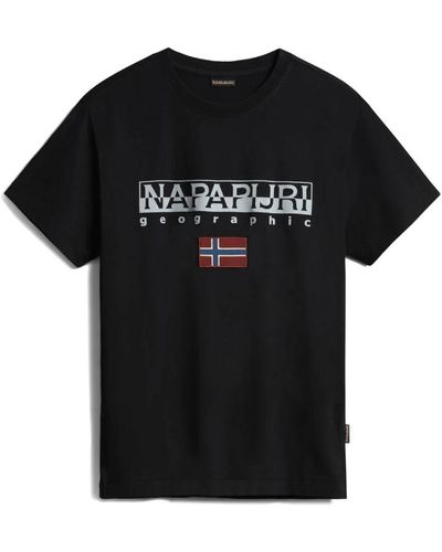 Napapijri Kurzarm T-Shirt für Männer - Schwarz