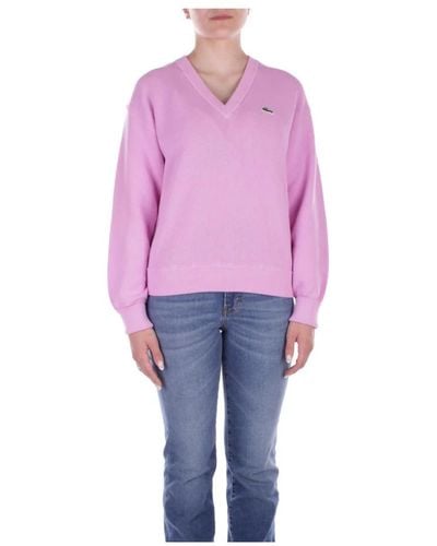 Lacoste V-Neck Knitwear - Purple