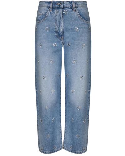 MSGM Stylische cropped jeans - Blau
