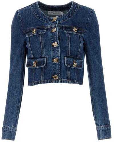 Self-Portrait Denim jackets - Blau