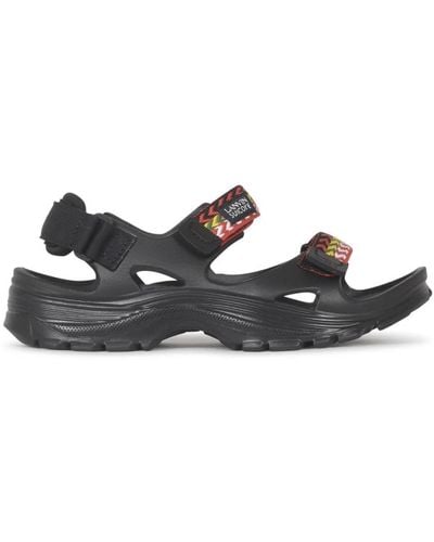 Lanvin Schwarze sandalen mit curb-schnürsenkeln