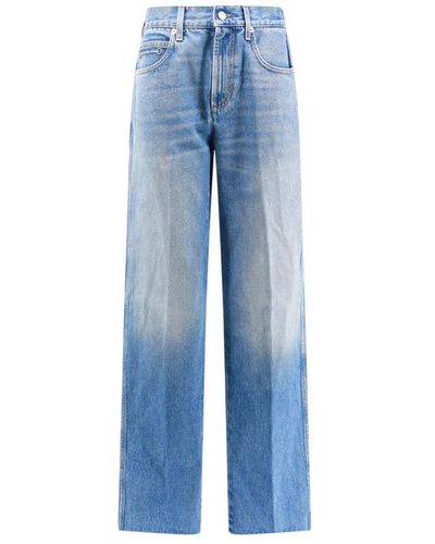 Gucci Blaue jeans mit reißverschluss und knopfverschluss