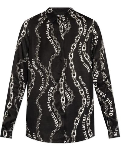 Versace Gemustertes hemd - Schwarz