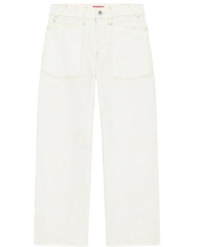 KENZO Leather trousers - Bianco