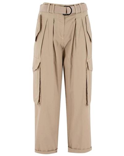 Ermanno Scervino Straight Trousers - Natural