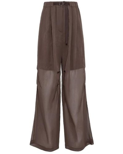 Brunello Cucinelli Pantalones marrones estilo clásico - Marrón