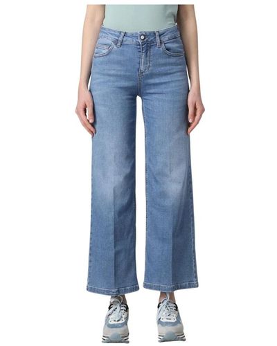 Liu Jo Perfekte Cropped Flare Jeans - Blau