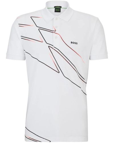 BOSS Klassisches polo-shirt für männer - Weiß