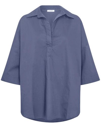 co'couture Blusa camisa pullover oversize azul cielo