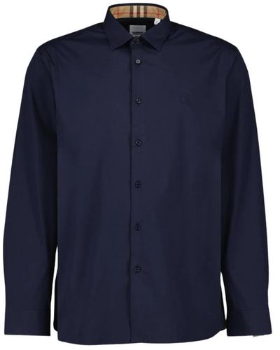 Burberry Klassisches hemd mit langen ärmeln - Blau