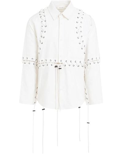 Craig Green Deconstructed laced shirt - Bianco
