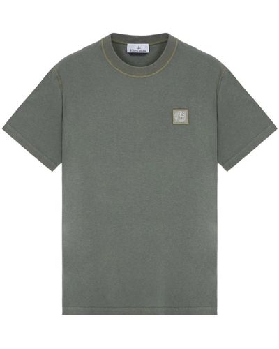 Stone Island Kurzarm t-shirt - moosgrün - Grau