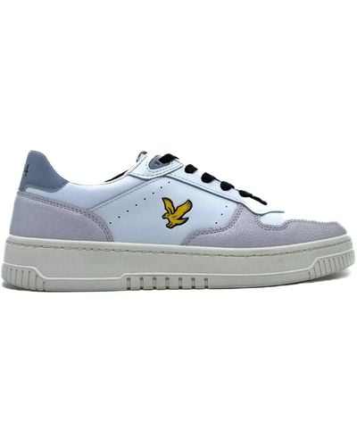 Lyle & Scott Weiße culross sneakers frühling sommer 2024 - Blau